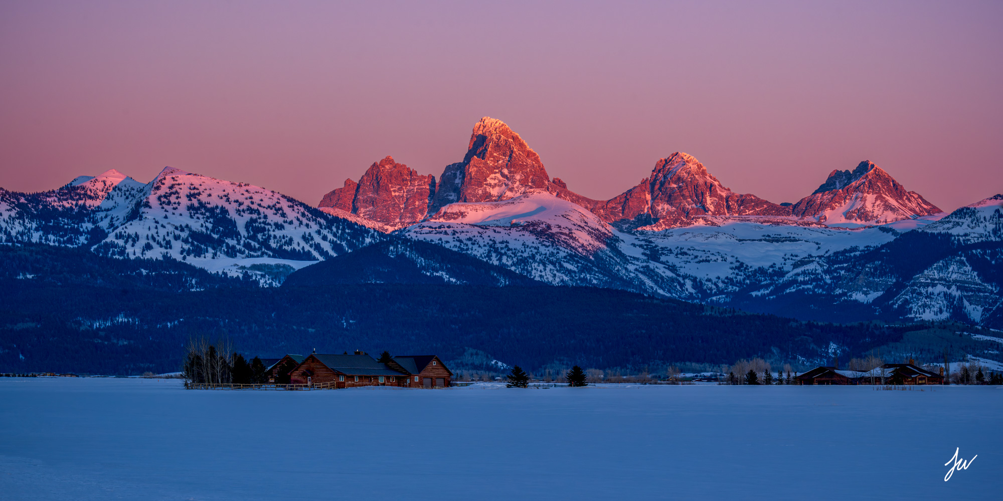 Teton alpenglow